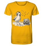 Tanzende Möwe mit Kaputze und Kopfhörer am Strand Nordsee T-Shirt - Organic Shirt
