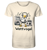 Coole Möwe Wattvogel mit Musik Geschenkidee Urlaub Nordsee Ostsee Moin T-Shirt - Organic Shirt