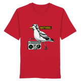 Coole Möwe mit Kaputze und Kopfhörer Wattvogel T-Shirt mit Möwe - Organic Shirt
