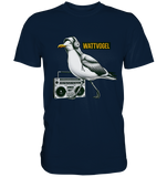 Coole Möwe mit Kaputze und Kopfhörer Wattvogel T-Shirt mit Möwe - Premium Shirt