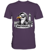 Wattvogel® Möwe mit Sonnenbrille und Kaputze - Premium Shirt