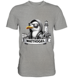 Wattvogel® Möwe mit Sonnenbrille und Kaputze - Premium Shirt