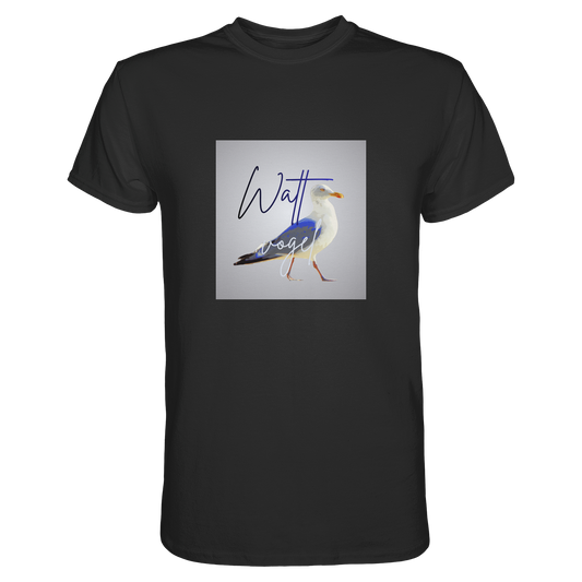 Wattvogel Motiv mit Nordsee Möwe  - Premium Shirt