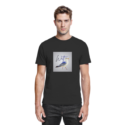 Wattvogel Motiv mit Nordsee Möwe  - Premium Shirt