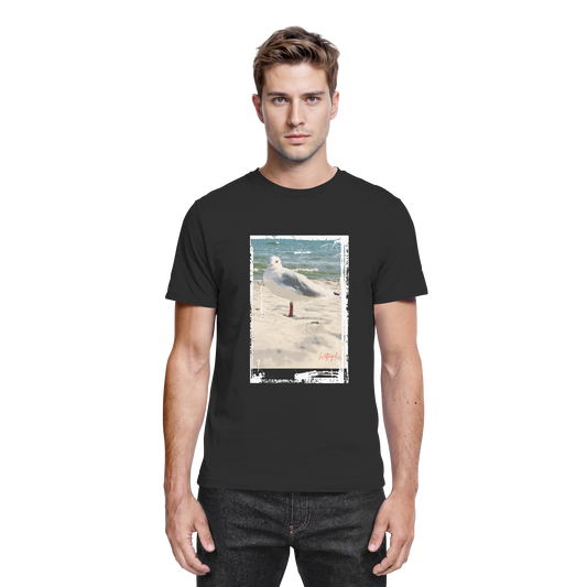 Wattvogel Nordsee Möwe am Strand - Premium Shirt