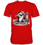 Wattvogel® Möwe mit Sonnenbrille und Kaputze - Premium Shirt