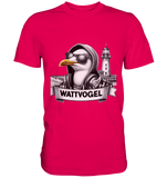 Wattvogel® Möwe mit Sonnenbrille und Kaputze - Premium Shirt