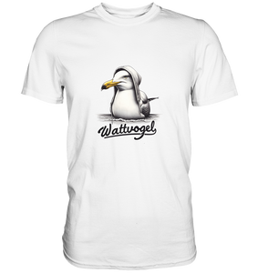 Schwimmende Möwe Wattvogel  - Premium Shirt