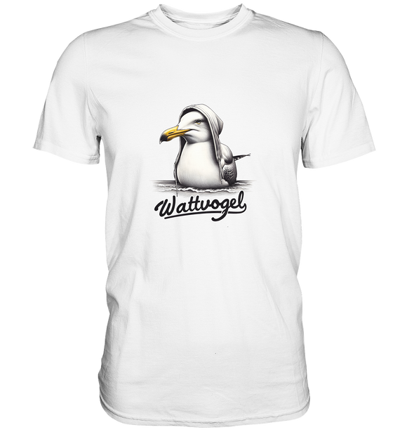 Schwimmende Möwe Wattvogel  - Premium Shirt