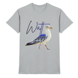 Wattvogel® Premium T-Shirt Nordsee Möwe | Maritimes Künstler Design Shirt