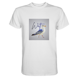 Wattvogel Motiv mit Nordsee Möwe  - Premium Shirt