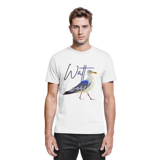 Wattvogel® Premium T-Shirt Nordsee Möwe | Maritimes Künstler Design Shirt