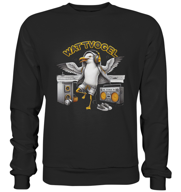 Tanzende Möwe Wattvogel® am Strand - Premium Sweatshirt
