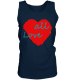 Rotes Herz mit Schriftzug "Love all" - Tank-Top