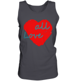 Rotes Herz mit Schriftzug "Love all" - Tank-Top