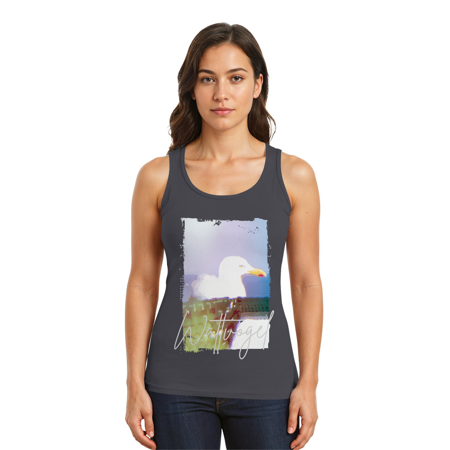 Wattvogel® Nordsee Möwe – Strandkorb Moment  - Tank-Top