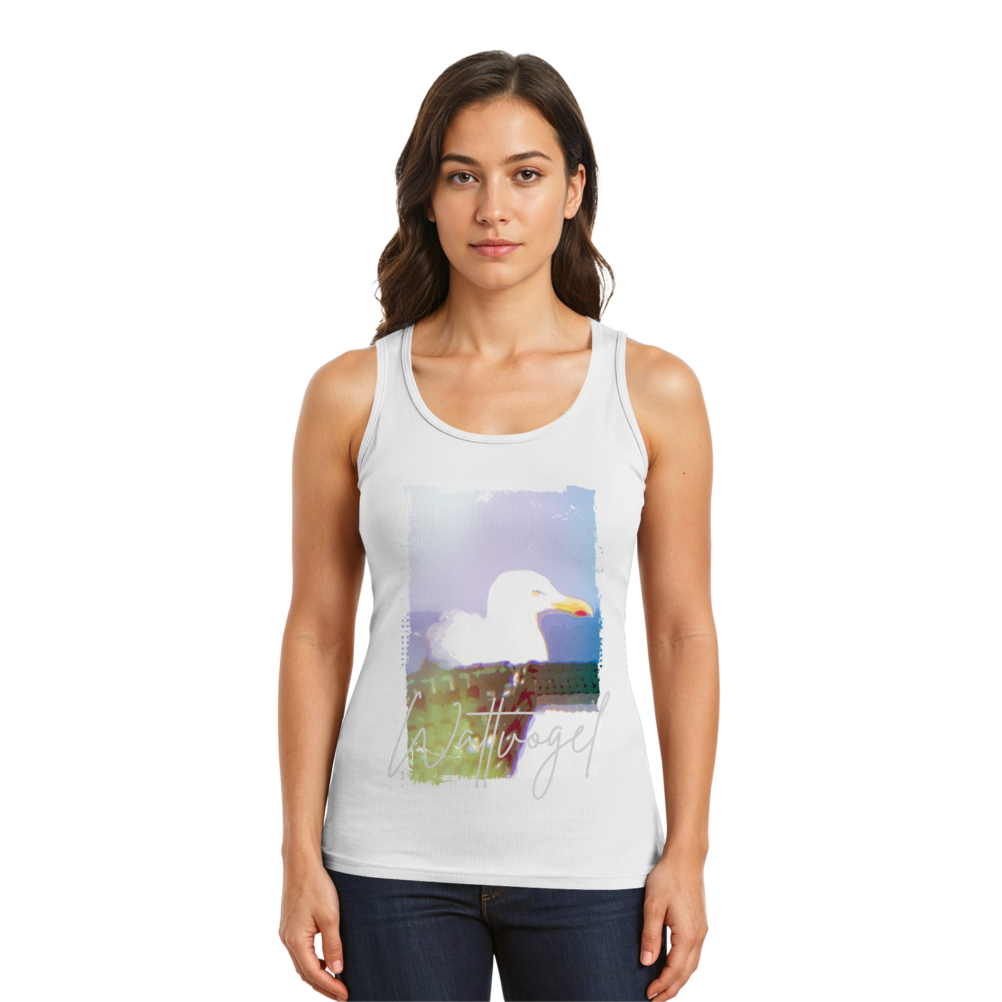 Wattvogel® Nordsee Möwe – Strandkorb Moment  - Tank-Top