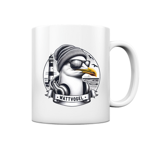 Coole Möwe mit Mütze und Sonnenbrille - Kaffeebecher