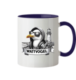 Tasse mit Möwe Wattvogel mit Sonnenbrille und Kaputze -