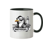 Tasse mit Möwe Wattvogel mit Sonnenbrille und Kaputze -