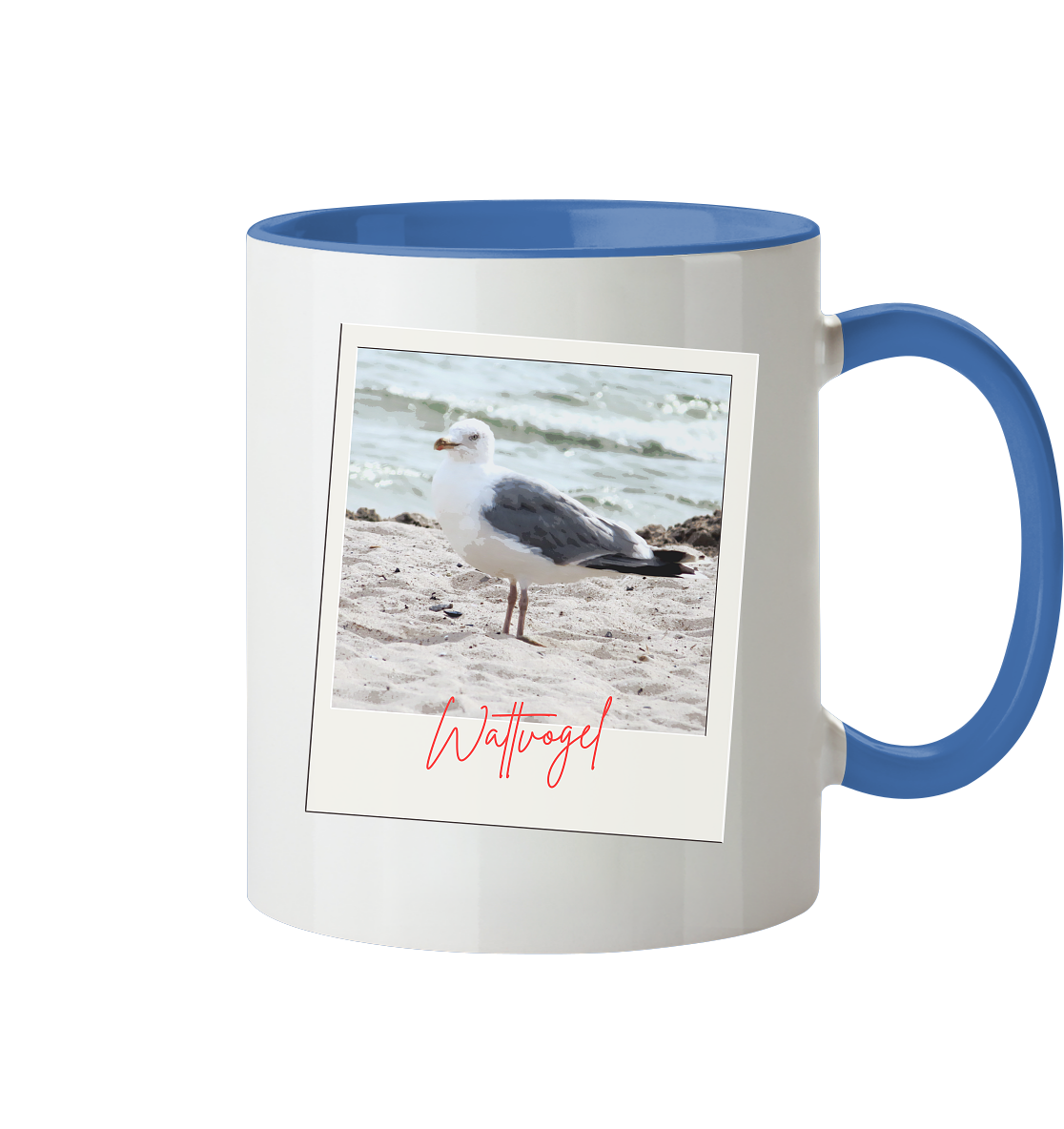 Wattvogel Foto Nordsee Möwe - Tasse zweifarbig