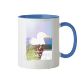 Wattvogel® Nordsee Möwe – Strandkorb Moment  - Tasse zweifarbig