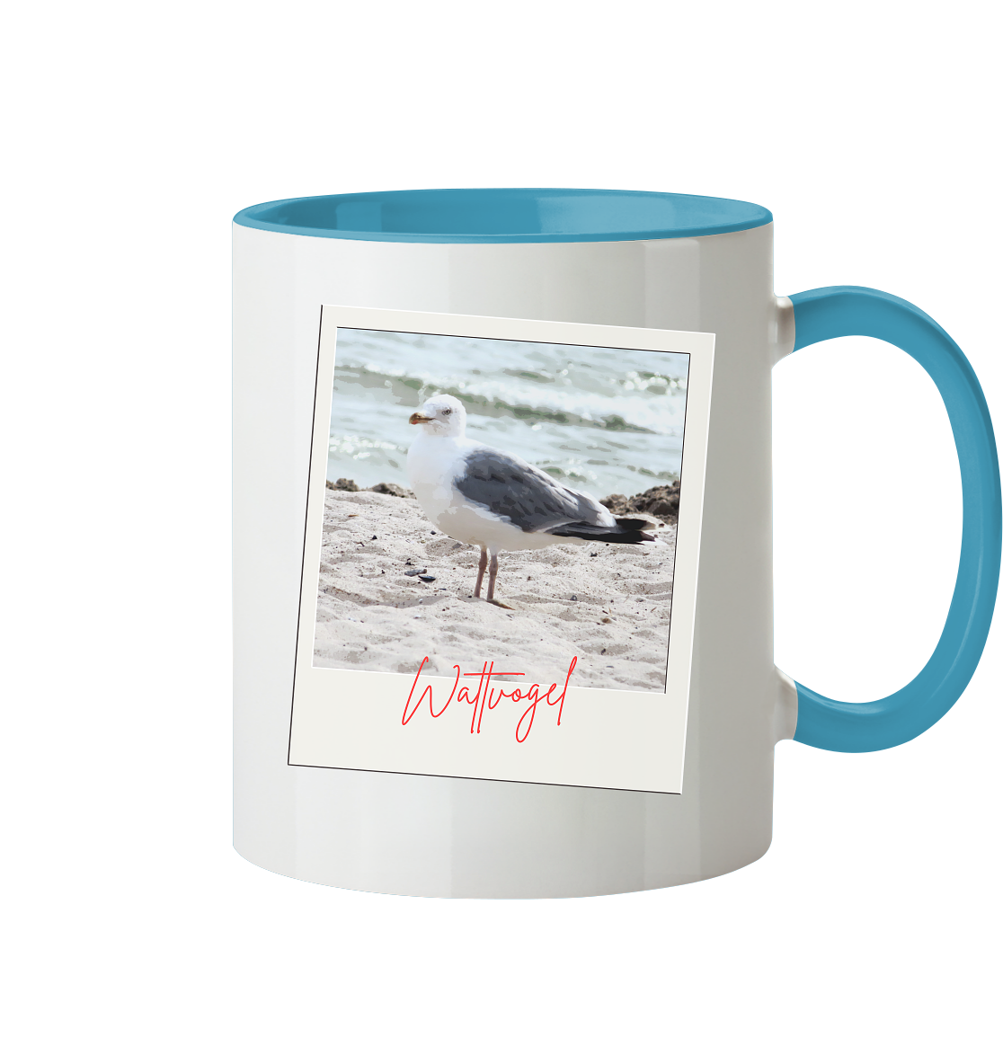 Wattvogel Foto Nordsee Möwe - Tasse zweifarbig