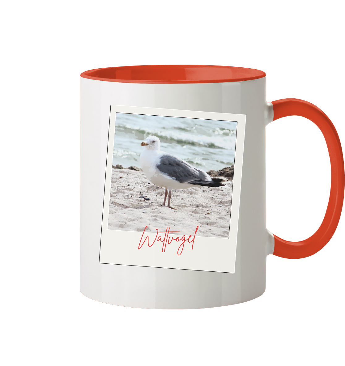 Wattvogel Foto Nordsee Möwe - Tasse zweifarbig