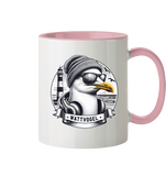 Coole Möwe mit Mütze und Sonnenbrille - Tasse zweifarbig