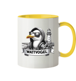 Tasse mit Möwe Wattvogel mit Sonnenbrille und Kaputze -