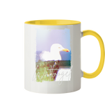 Wattvogel® Nordsee Möwe – Strandkorb Moment  - Tasse zweifarbig