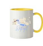 Wattvogel® – Nordsee Möwe im maritimen Kunst-Stil - Tasse zweifarbig