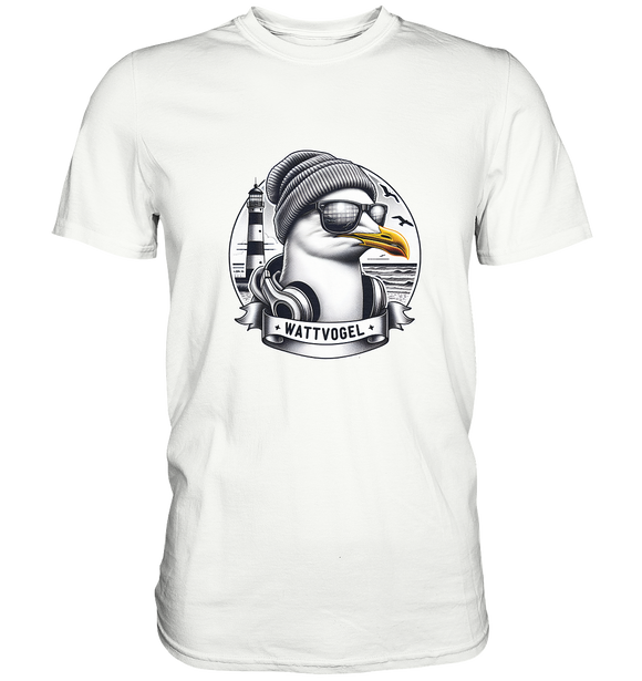 Coole Möwe mit Mütze und Sonnenbrille - Unisex Essential Premium T-Shirt
