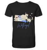 Wattvogel® – Nordsee Möwe im maritimen Kunst-Stil - V-Neck Shirt
