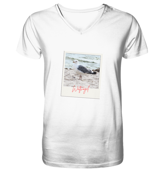 Wattvogel Foto Nordsee Möwe - V-Neck Shirt