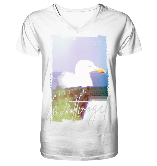 Wattvogel® Nordsee Möwe – Strandkorb Moment  - V-Neck Shirt