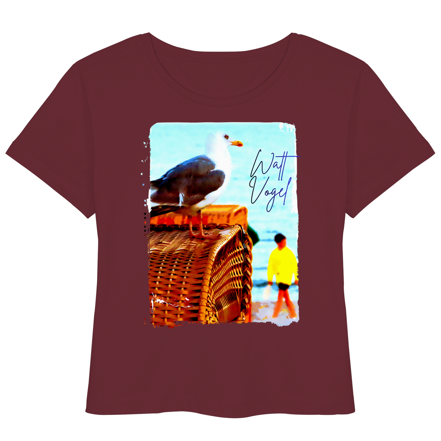 Wattvogel Foto Design am Strand - Womens Organic Lightweight T-Shirt