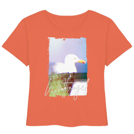 Wattvogel® Nordsee Möwe – Strandkorb Moment  - Womens Organic Lightweight T-Shirt