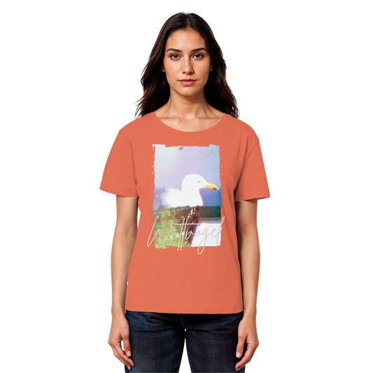 Wattvogel® Nordsee Möwe – Strandkorb Moment  - Womens Organic Lightweight T-Shirt