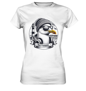 Coole Möwe mit Mütze und Sonnenbrille - Womens Premium Classic T-Shirt