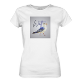 Wattvogel Motiv mit Nordsee Möwe  - Womens Premium Classic T-Shirt